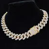 Chokers Erkekler Kadın Hip Hop Zinciri Kolye Moda Partisi 20mm Genişlik Elçilik Küba Zincirleri Kolye Hiphop Buzlu Bling Mücevher 230518