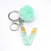 Keychains Letter Pendant Keychains Key Chains Holder for Women Cute Glitter Keyring Charm Couple Bag Charms Gifts