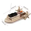 ElectricRC Boats Modèle de bateau en bois sans fil Outil d'apprentissage scientifique Nouveauté Véhicule Télécommande DIY SelfMade 230518