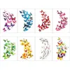 Other Decorative Stickers 12Pcs/Set 3D Butterfly Wall Sticker Pvc Self Adhesive Fridge Magnet Art Decal Kid Room Home Decor Drop Del Dhn1Y