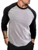 T-shirt da uomo Moda casual Streetwear T-shirt manica lunga Uomo Donna Fitness Maniche raglan T-shirt Uomo Top Primavera Autunno Abbigliamento