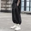 Calças masculinas 2023 pernas casuais homens masculinos calça cintura elástica de rua larga de rua hip hop harém harém women women japão estilo quimono