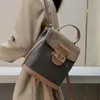 Diseñador Dauphine Mochila PM bolsas flor marrón mujer para hombre mochilas de cuero diseñadores viaje mochila estilo monedero mujer Bolsos de lujo de alta calidad