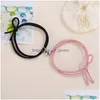 Charm Bracelets 2Pcs Couple Minimalist Heart Friendship Bracelet Hair Rope Braided Magnetic Distance Lovers Matching Drop Del Dhgarden Dhvqk