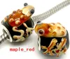 Perlen Großhandel 30 Teile/los Hochwertige Mischfarbe Frosch und Eidechse Lampwork Glasperlen versilbert für europäisches Charm-Armband