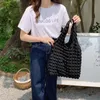 Evening Bag Cloud Bubbles Shoulder Bag Soft Cloth Fabric Cute Handbag Casual Tote Light Canvas Shopping Female Books Purse 230519