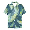 Men's Casual Shirts Feather Patterns Art Vintage Tattoo Prints Beach Men's Shirt Summer Short Sleeve Hawaiian For Men Quick Dry Tee
