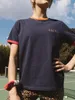 男性S Tシャツレターヒョウティーシャツ女性サマーラウンドネックパッチワーク半袖コットンTシャツエレガントカジュアルファムTシャツトップ衣類230519