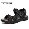 Brand Classic Mens DE058 Sommer Echte Ledersandalen Outdoor Casual Leichtes Sandalmodmänner Sneaker Größe 38-46 230518