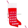 Decorazioni natalizie Calendario conto alla rovescia Tessuto non tessuto Natale Babbo Natale Calendari Appeso a parete morbido Merry Drop Delivery Home Gard Dhofe