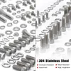 PQY - كتلة صغيرة غير قابلة للصدأ لـ CHEVY SBC 265 283 302 305 307 327 350 400 محرك HEX BOLT KIT 211PCS البراغي PQY -EMK01