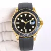 2023 Reloj de oro para hombre pulsera vintage waite dial a prueba de agua relojes de diseño YachtMaster relojes de hombre reloj de pulsera mecánico deporte buceo pulsera de ostras