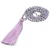 Hänge halsband boho lång tassel neon halsband forntida bohemt