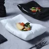 Пластины европейская белая подушка керамическая тарелка в форме фарфоровой салат из пасты рестораны