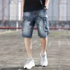 Shorts pour hommes été hommes décontracté Denim Shorts mode multi-poches couleur unie bleu clair Cargo bermuda déchiré Jeans Shorts grande taille 28-42 230519