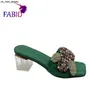 Slippers Euramerican women's crystal fancy pattern outdoor party square with women's slippers J230519