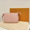 Mini Crossbody Bags Totes Handbags Coin Purse Designer Shoulder Bag New Fashion Summer Pink Leather Embossed Letters Belt Bag with 2 Gold Chain