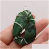 Pendentif Colliers 1 Pcs Naturel Druzy Pierre Forme D'oeuf Mélanger Les Couleurs Rose Rouge Bleu Vert Cristal Pour Collier Fabrication De Bijoux Cadeau Taille Dr Dhsiq