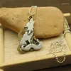 Pendentif Colliers 10pcs Mignon Loup Lovey Animaux Collier Stéréoscopique Fille Bijoux