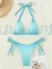 Traje de baño de mujer Trikini Tanga Bikinis 2023 mujeres Ring Link traje de baño Sexy mujer String bañistas traje de baño natación verano ropa de playa