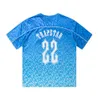 Mężczyźni Trapstar Tee Football Jersey Summer Loose Casual Szybki krótki rękaw podkład Wonmen T-shirt Nowy High End 95ess