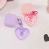 New Cute Hollow Heart Keychain Multicoloured Love Acrylic Keyring for Girls Headphone Case Bag Ornament Creative Gifts Key Chains