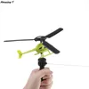 Diecast Model Aviation Copter Handle Pull Line Helicopter Plane Outdoor Toys For Kids Spela Drone Drawstring Childrens Day Gift 230518