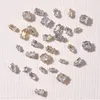 Nail Stickers Ail Drill With Super Flash Water Drop Square Zircon Jewelry Crystal Transparent Diamond Accessories