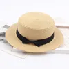 Chapeaux à large bord pour femmes homme chapeau été soleil Vintage mode nœud haut plage paille vacances voyage Panama Chapeu Feminino Eger22