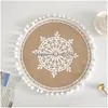 Mats Pads Cotton And Linen Round Place Boho Woven Rame Tassels Table For Dining Room Kitchen Decor Drop Delivery Home Garden Bar D Dh9Ah