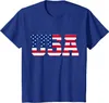 コットンシャツの夏のファッションメンズUS TシャツT CREWNECK TSHIRT 3D American Flag Pattern Vintage Shatsシャツ