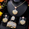 Zestawy biżuterii ślubnej Godki Trend Dubai CZ Pierścień Bangle Pierścień dla kobiet impreza Bagieta Cut Zwęzot Afryka Bridal Boho 230519