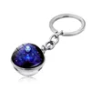 Keychains Zodiac Sign Keychain Constellation Virgo Libra Scorpio Sagittarius Keychain Double Side Glass Ball KeyRing Birthday