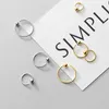 Charm LAVIFAM 925 Sterling Silver Thin Ear Hook Mini Bead Orecchini Circle Open Huggies Hoops Piercing all'orecchio Accessori per gioielli AA230519