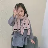 Simpatico cartone animato stile coreano orso coniglio bambini sciarpa di lana lavorata a maglia autunno inverno ragazzi ragazze bambino sciarpe lunghe1IJE219u