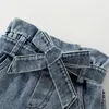 Completi di abbigliamento Bambini Neonate Completi in denim Canotta con cinturino per spaghetti con pantaloni corti per abbigliamento casual quotidiano 18M-6T