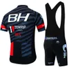 Rowerowe koszulki setki BH Jersey Set Men Lats Summer Anti-UV Rower Cycling Jersey Zestaw rowerowy Pro Road Rower Team Riding Clothing P230519