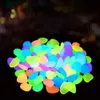 Inne zapasy ogrodowe 100/200/300pcs Outdoor Yard Luminous Stones Garden Pebbles Glow w ciemnym akwarium dekoracja akwarium Naturalne kryształy skały G230519