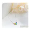 Collane con ciondolo Moda Colorf Arcobaleno Collana a forma di amore a forma di personalità per accessori per gioielli da donna Pendenti con consegna a goccia regalo Dhxtt