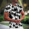 Herr t-shirts Summer Men's T-shirt 3D Coconut Tree Print Tops O-Neck Hawaiian Short Sleeve Tees Fashion Beach Male Clothing Overized T-shirt 230519