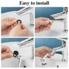 الحنفيات الأخرى الاستحمام accs Universal 1080 ° Rotatable Faucet Aerator Extender Plastic Splash Filter Faucets Bubbler Arm Robotic Arm for Kitchen Bathroom 230518