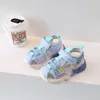 Sandalen kinderen gesloten teen sandalen zomer anti-slip zachte zol kinderschoenen voor meisjes jongens holle out ademende casual flats sandalias aa230518