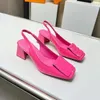 Shake Slingbacks Sandal Women Pink Patentkalb Leder Lambskineling elastiziertes Gurt Leder Außensohle Accessoire Mode Designer Schuhe große Größe 35-42 01