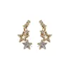 Charm 2021 Shiny Star Moon Stud örhängen för kvinnor Everyday Girls Birthday Present smycken Mini Star Stud Fashion Earrring AA230518