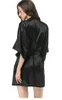 Женская одежда чернокожие китайские женские женские женские шелковые халаты для ванного платья кимоно Юката для бани с твердым цветом для сна S M L XL XXL NB032 230518