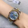 2023 Aço Dois Tons Púrpura Sheel Diamante Dial 31mm Mecânico Automático Relógios de Pulso Femininos Pulseira Jubileu Safira Movimento Relógios Femininos