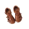 Sandals Summer Real Leather Boys Sandals Sports Closed Toe Breathable Girl's beach shoes Cowhide Casual cozy Children's shoes 6T AA230518