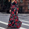 Повседневные платья летнее платье с цветочным принтом Boho пляжная туника Maxi Women Evening Party Surdress vestidos de Festa