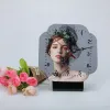 Sublimation MDF 목재 사진 프레임 블랭크 인쇄용 패턴 시계 DIY 우드 블록 인쇄 크리스마스 선물 New FY5479 1026