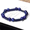 Strand Fashion Square Beads Armband Speical Stone Men smycken Lapis Lazuli Bangles Manliga läkande naturliga kvinnor